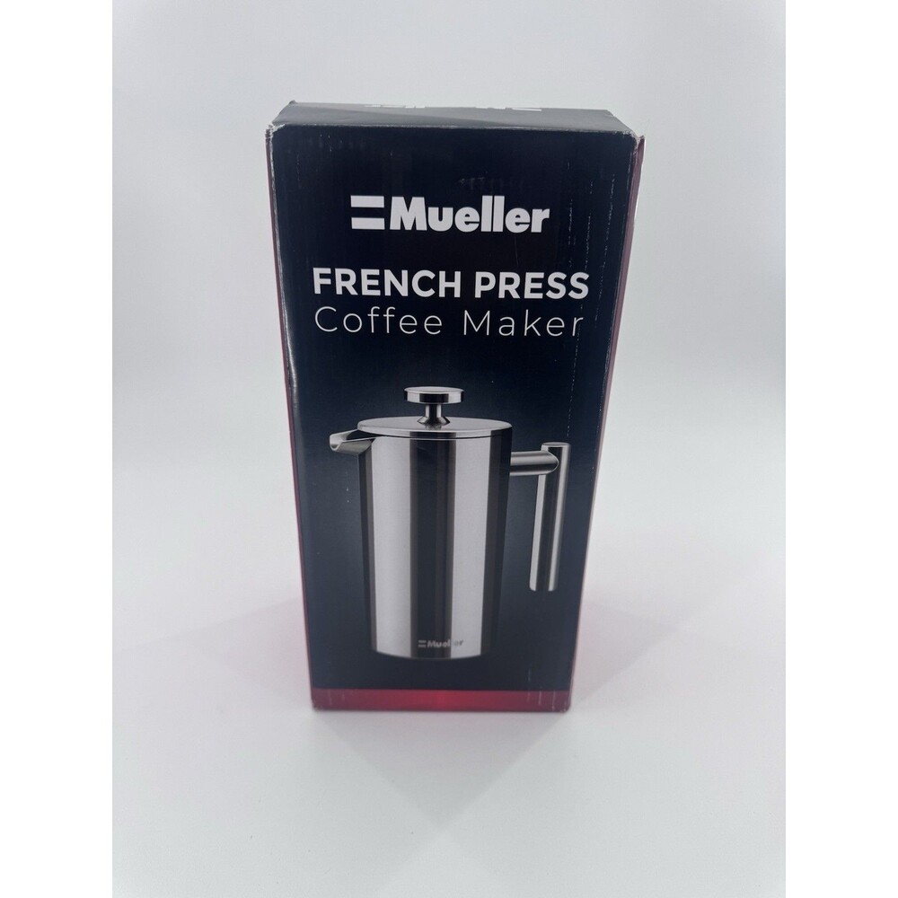 MuellerLiving French Press Coffee Maker 34oz, Stainless Steel French Press New